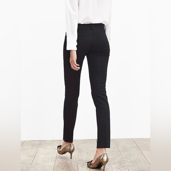 Banana Republic Black Sloan Fit Ankle Pants 6S - Picture 2 of 10